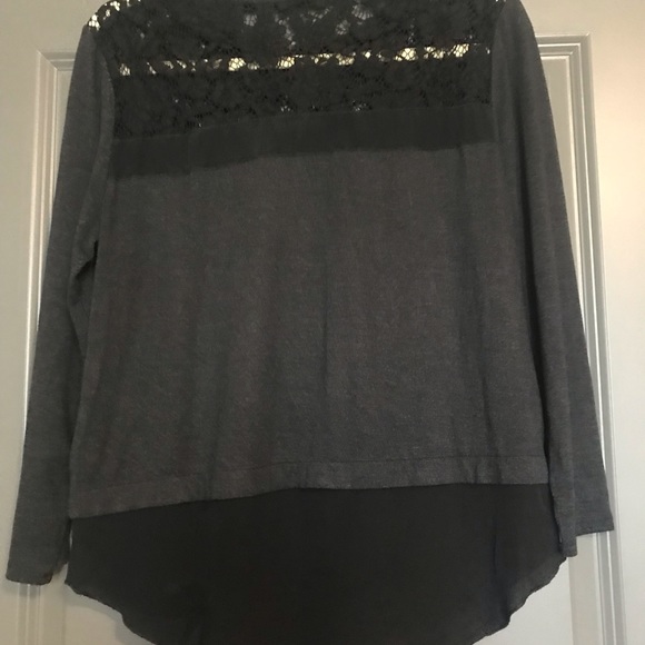Rebecca Taylor Lace Jersey Knit Top - Picture 2 of 5